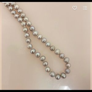 18 inch grey freshwater pearl necklace 5.0 mm